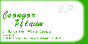 csongor pflaum business card